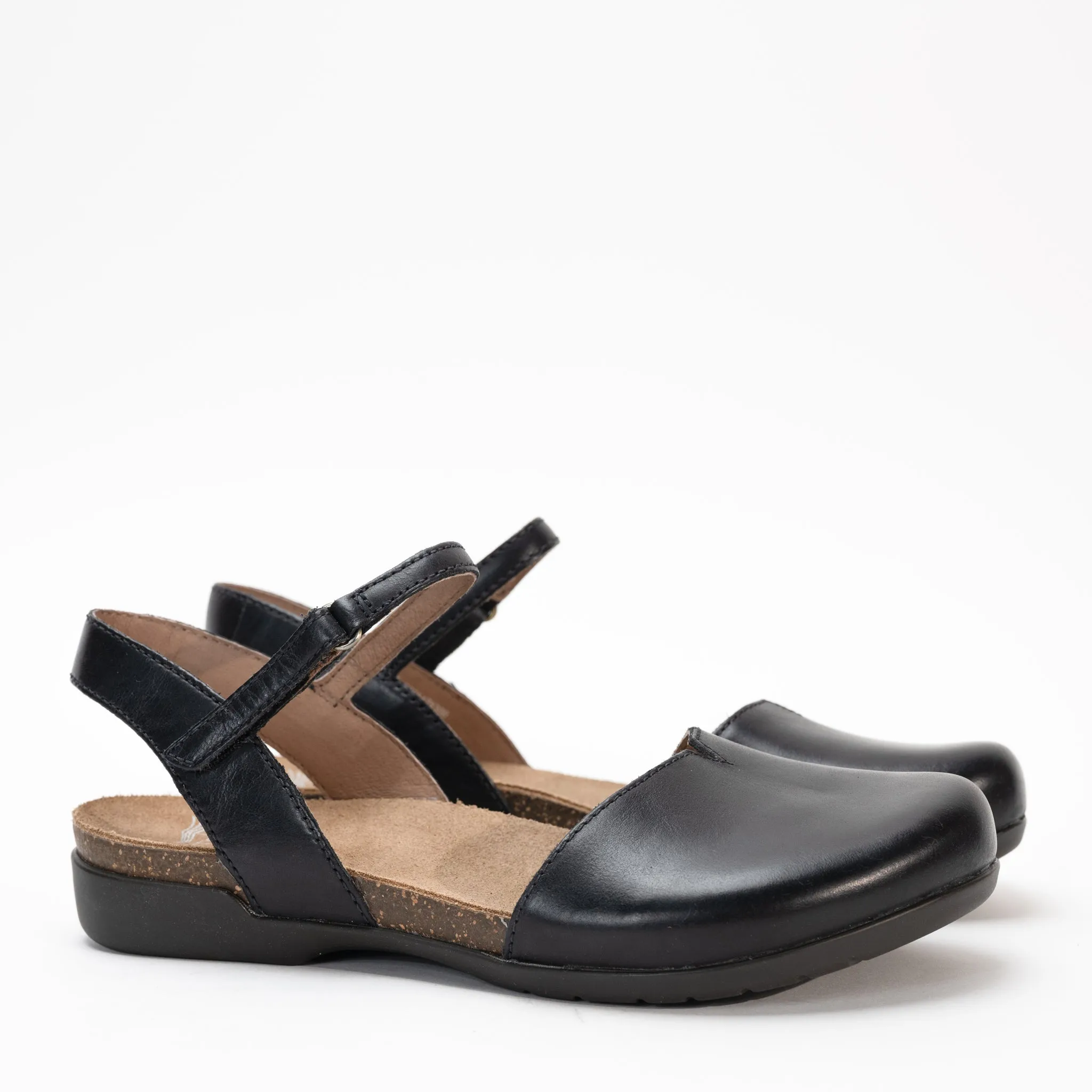 ROWAN - BLACK - LEATHER Anti Fatigue Footbed