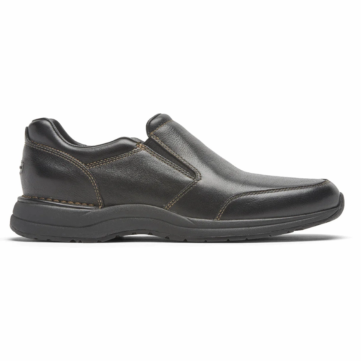 ROCKPORT MEN'S EDGE HILL 2 DOUBLE GORE SLIP-ON - BLACK Rugged Built Weather Resistant User