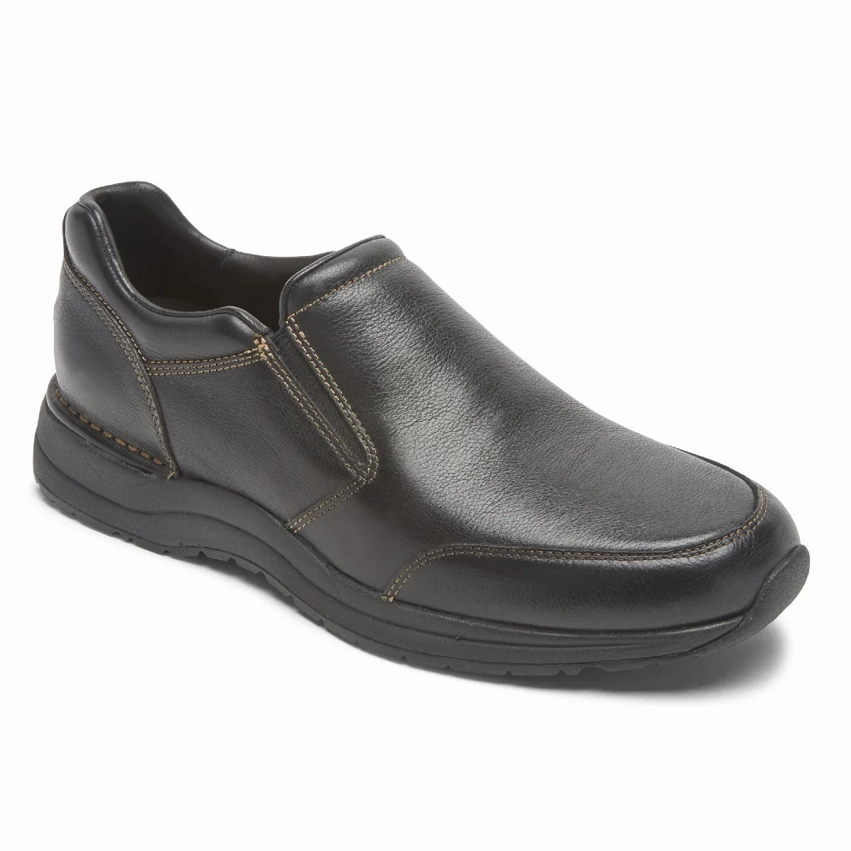 ROCKPORT MEN'S EDGE HILL 2 DOUBLE GORE SLIP-ON - BLACK Road Trip Street Utility