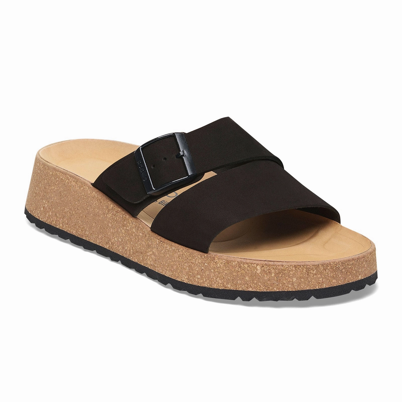 Leisure Design Birkenstock Almina Narrow Slide Sandal (Women) - Black Nubuck