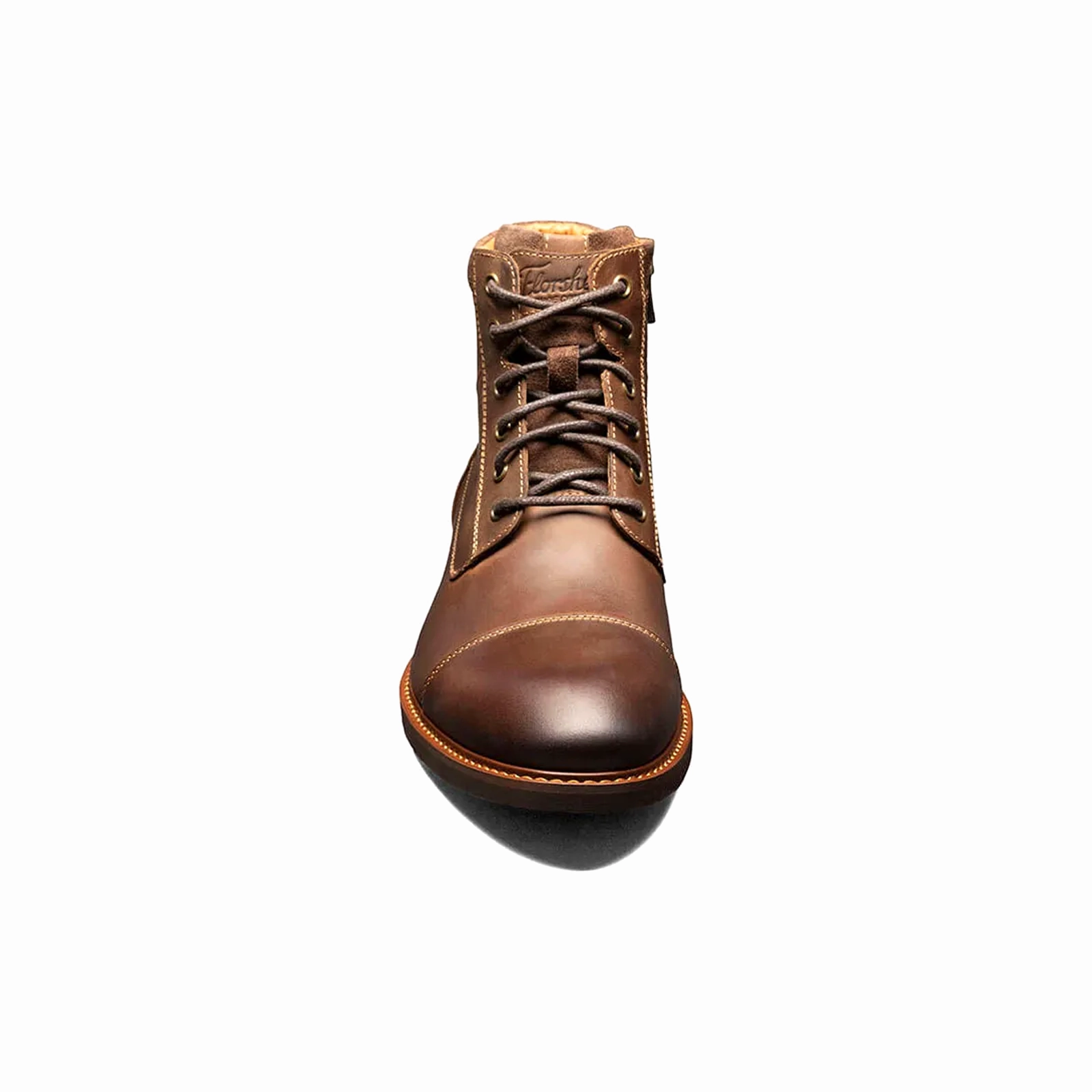 Impact Dispersing Sole Warehouse Work Florsheim Lodge Cap Toe Lace Up Boot (Men) - Brown Crazy Horse