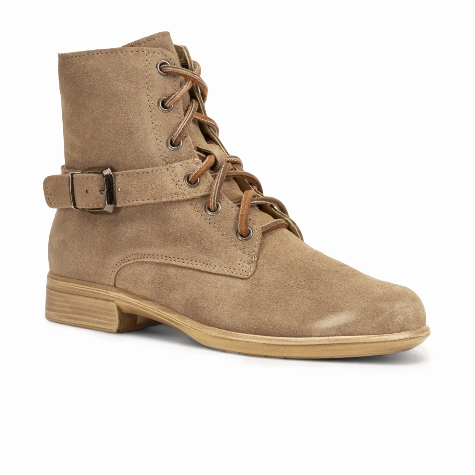 Comfortable bend Functional Design Naot Alize Ankle Boot (Women) - Almond Suede