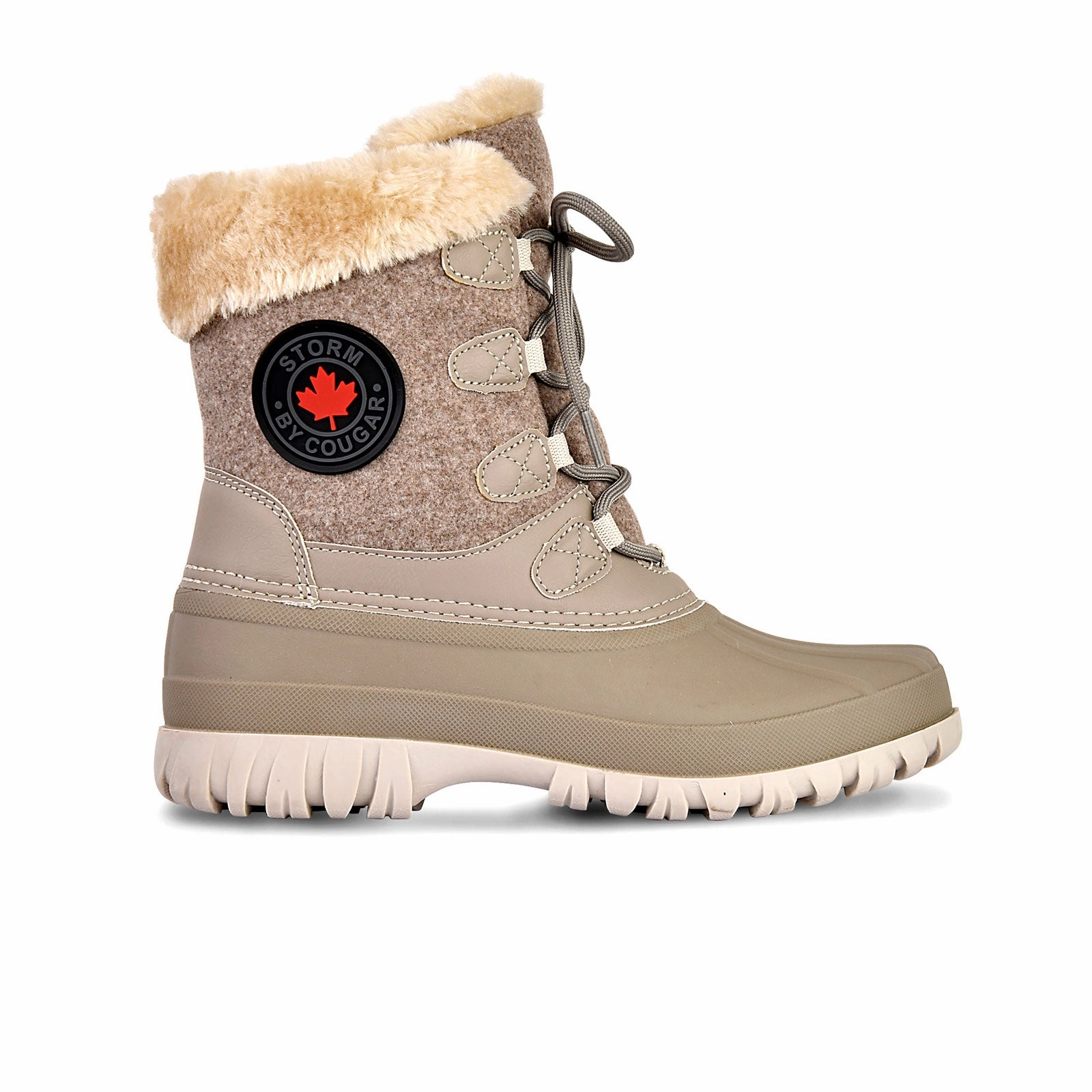 Storm by Cougar Cozy Mid Winter Boot (Women) - Mushroom Comfort Lining Weekend Camping