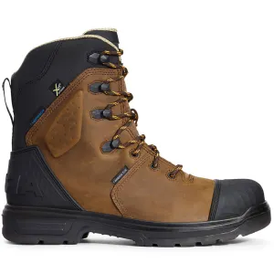 Turbo Outlaw 8 inch Carbon-Toe Waterproof CSA MetGuard Work Boot Barley Brown Water Resistant Membrane Structured wear
