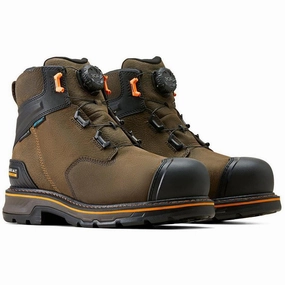 Stump Jumper 6 inch Composite-Toe Waterproof Work Boot Dark Hickory Ventilated Mesh Upper