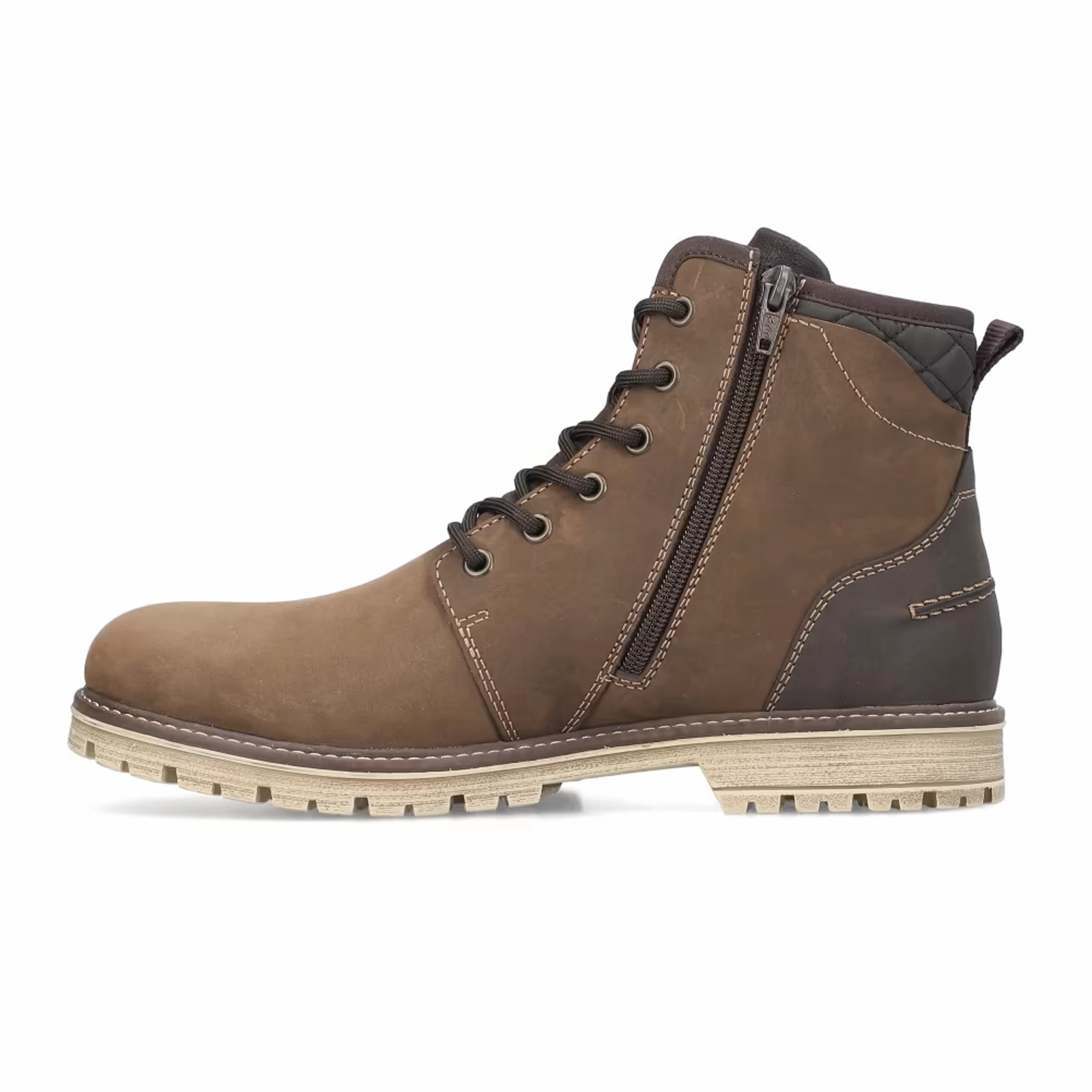 Rieker F3614 Randy Boot (Men) - Tabak/Moro/Kastanie/Braun Tough Open Toe