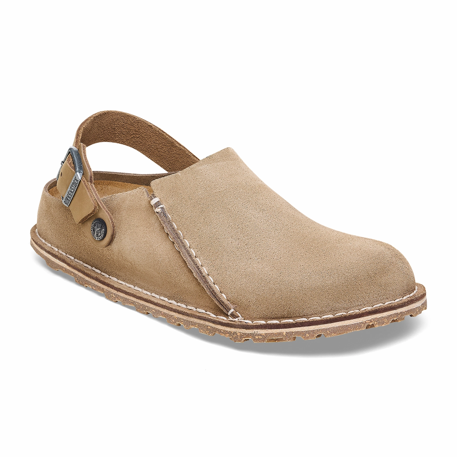 Flex grooves Birkenstock Lutry Narrow Slipper (Women) - Gray Taupe Suede