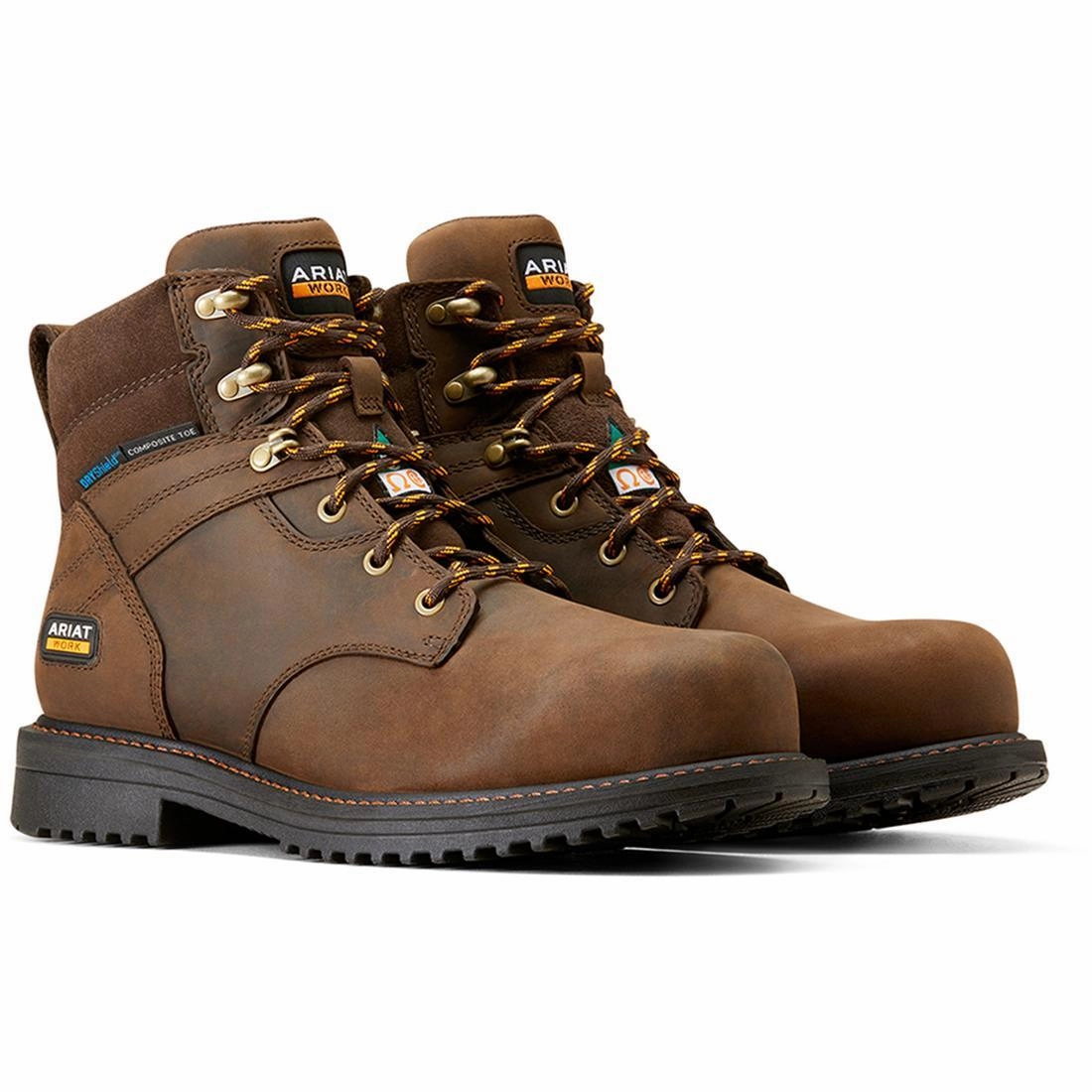 RigTEK 6 inch Composite-Toe CSA Waterproof Work Boot Oily Distressed Brown Flexible least fashionable