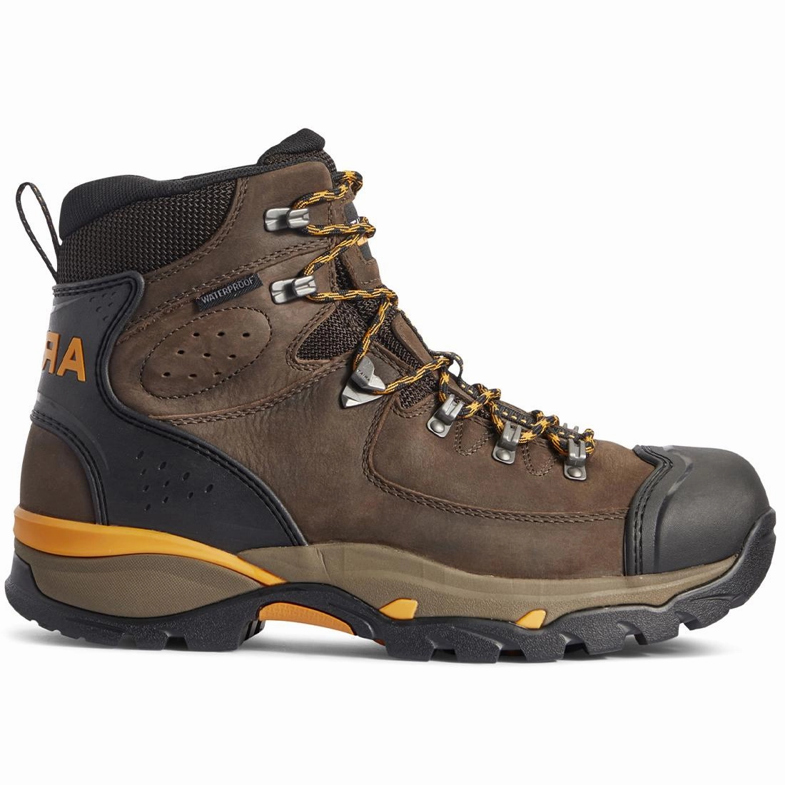 Endeavor 6 inch Soft-Toe Waterproof Work Boot Chocolate Brown men's extra - large Padded flexibility