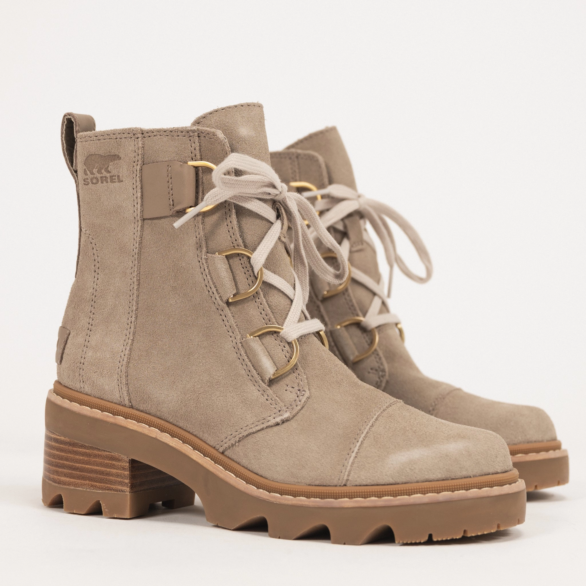 JOAN NOW LACE - OMEGA TAUPE - LEATHER acceptable Foot Health