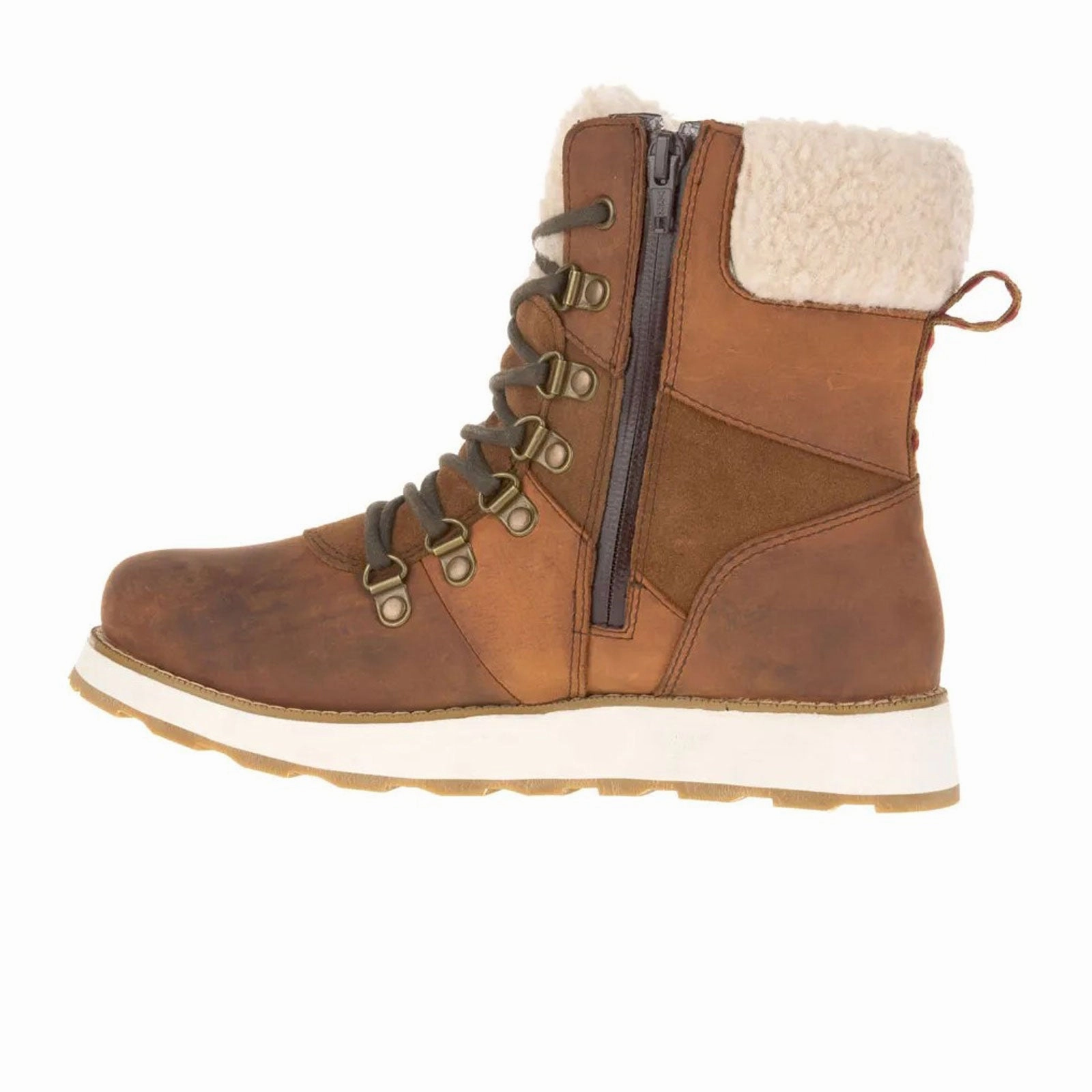 Rubberized Tread Kamik Ariel F Mid Winter Boot (Women) - Cognac