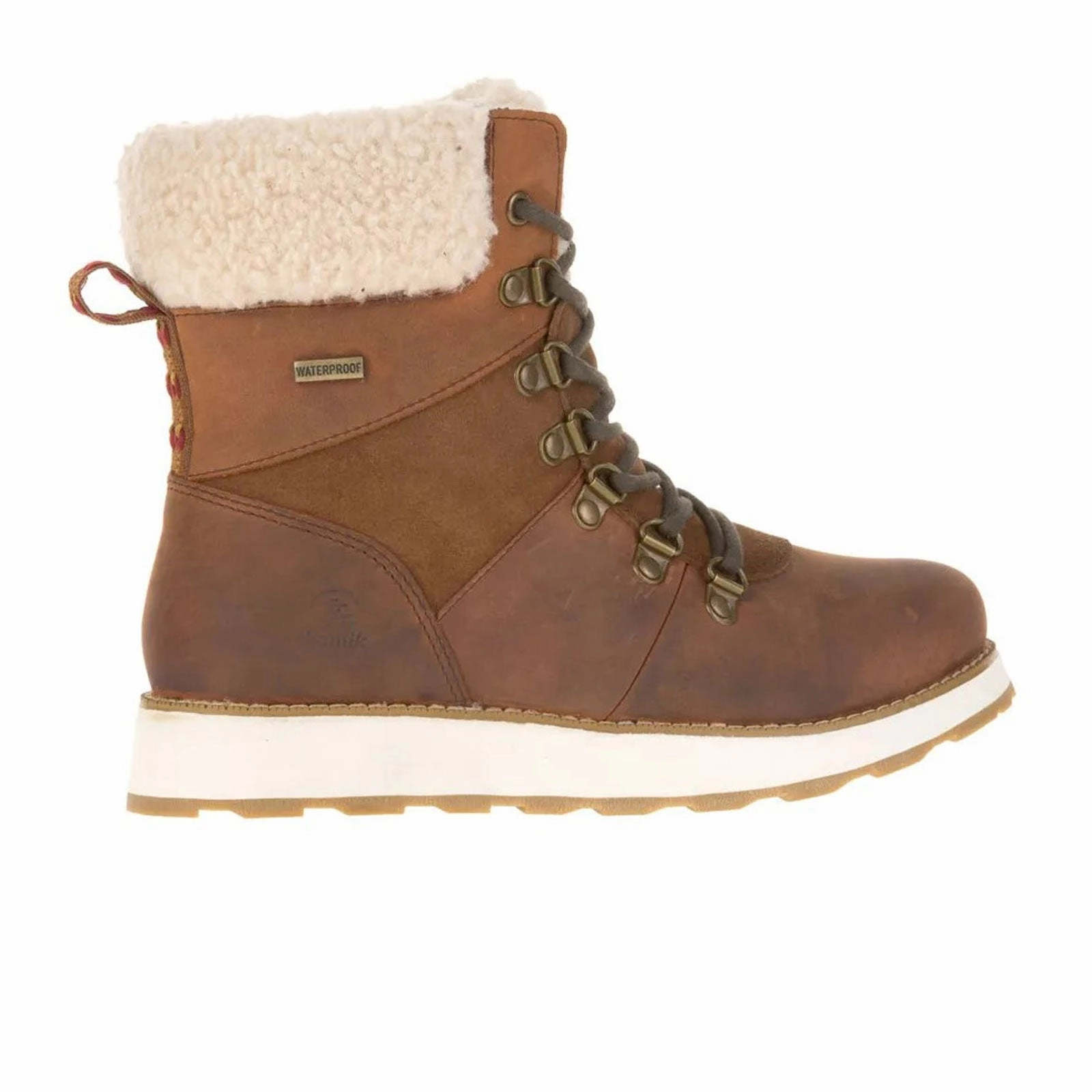 Kamik Ariel F Mid Winter Boot (Women) - Cognac Subtle Finish Comfort Cushioning