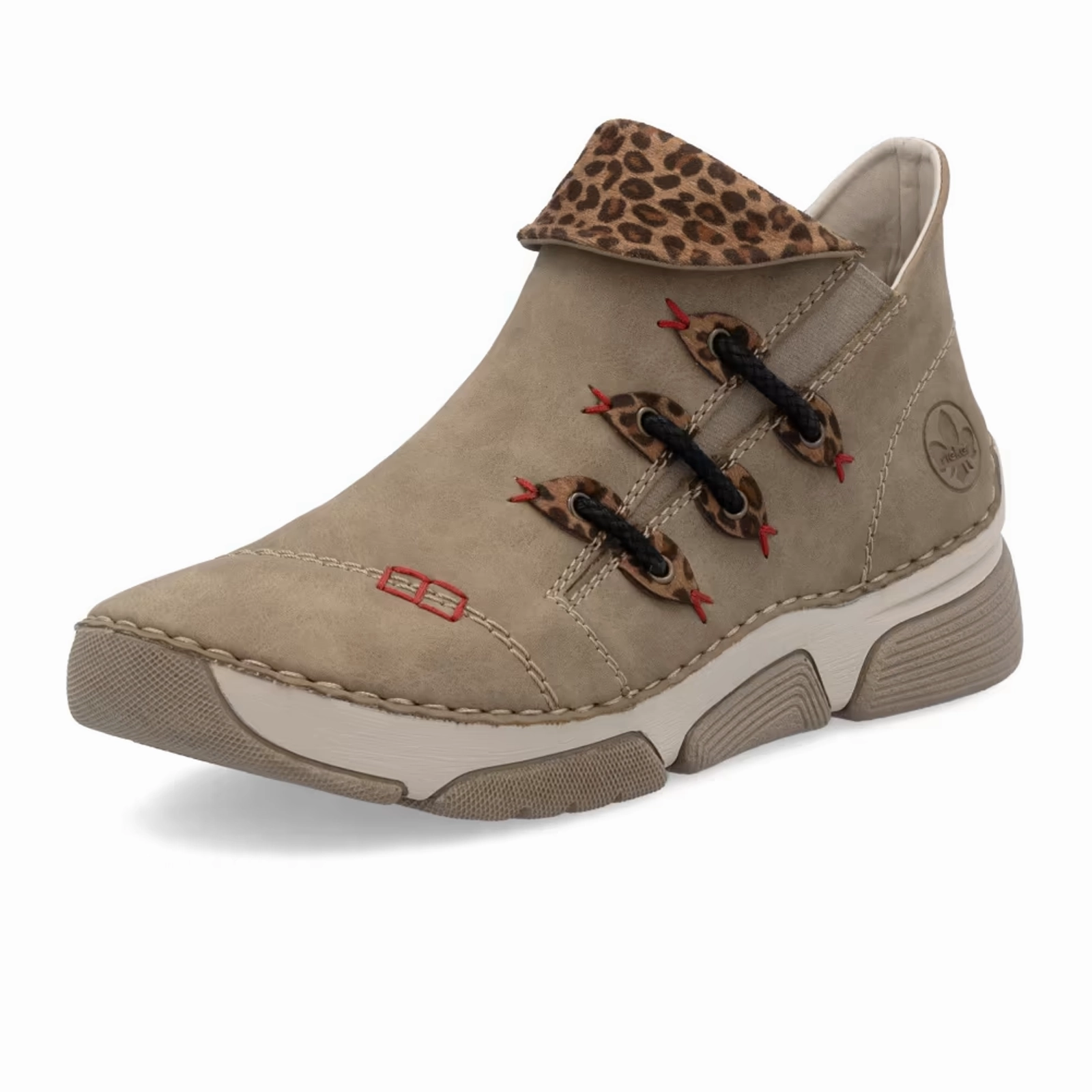 Rieker 45983 Angela Slip On Bootie (Women) - Fango/Leo Nuss day trip Protective Lining