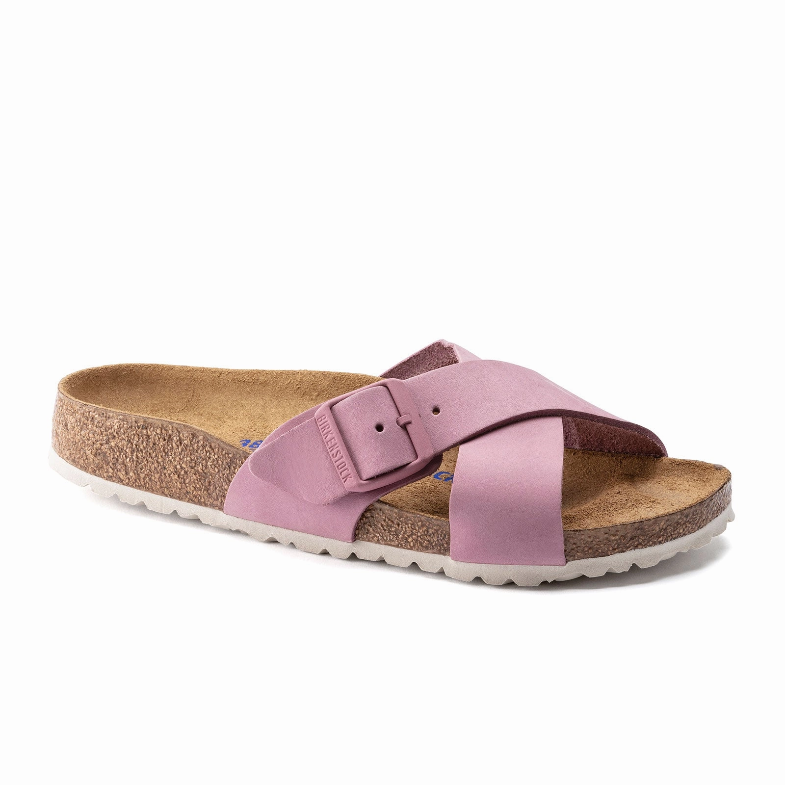 Light Straps Birkenstock Siena Soft Footbed Narrow Slide Sandal (Women) - Orchid Nubuck