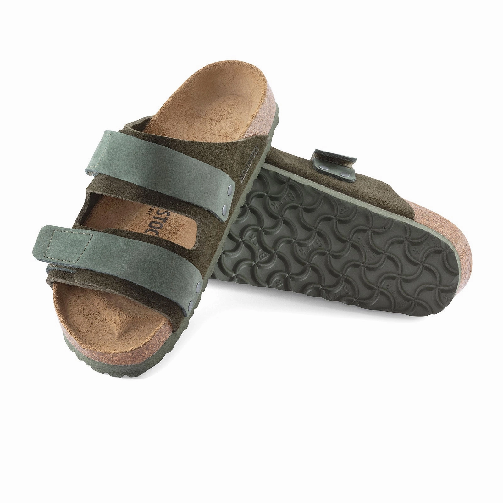 Birkenstock Uji Slide Sandal (Men) - Thyme Suede Tassel Fun