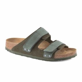 Everyday Birkenstock Uji Slide Sandal (Men) - Thyme Suede