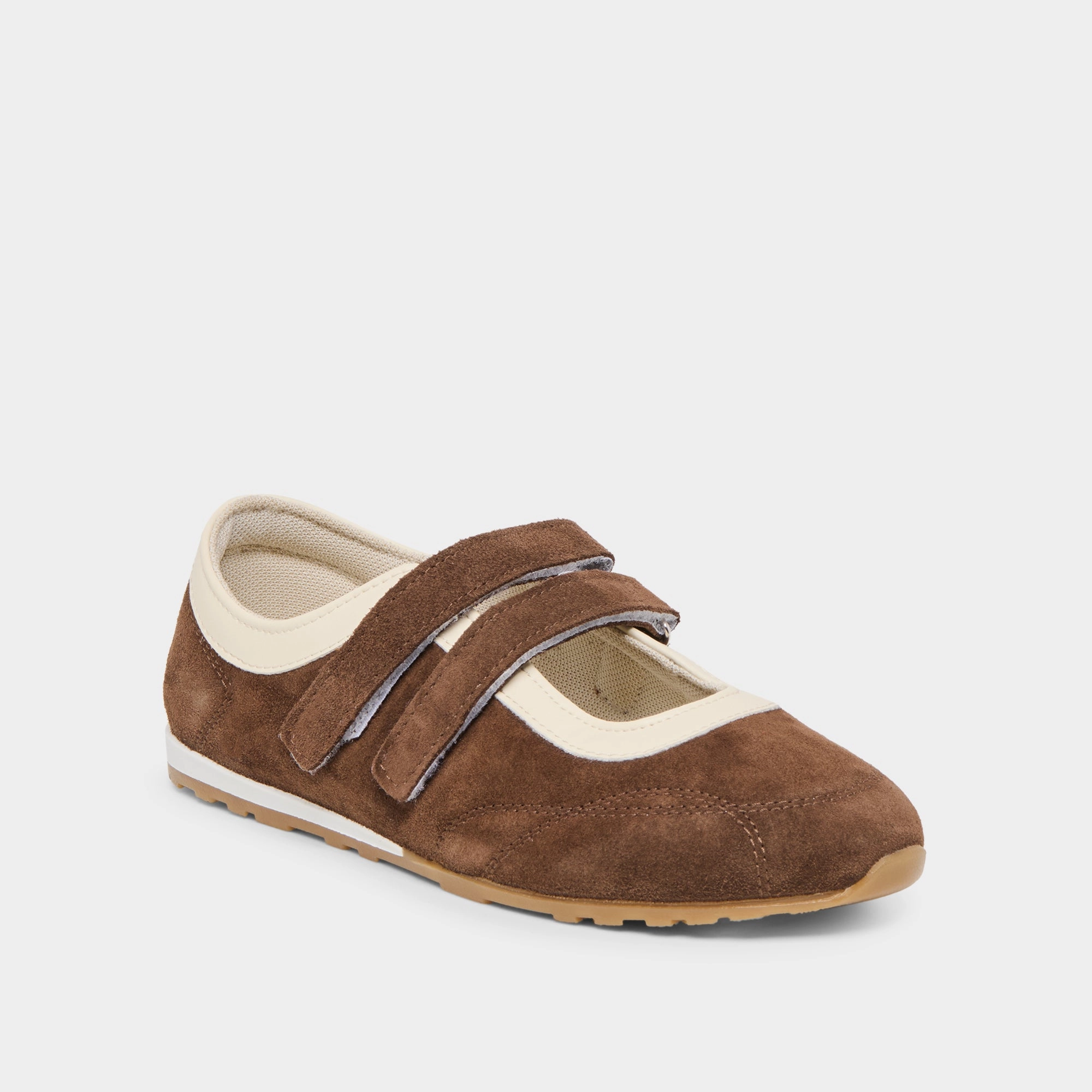 Slip On Easy Adjust Buckles SWAN SNEAKERS DK BROWN SUEDE