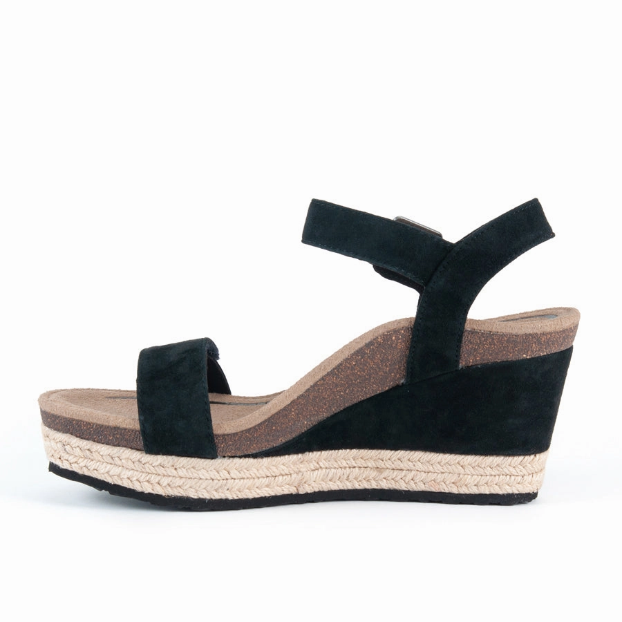 SYDNEY - BLACK - SUEDE perforated