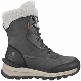 Boosted sole 8" Women's Pellston Waterproof Insulated Winter Soft Toe Boot Dark Grey