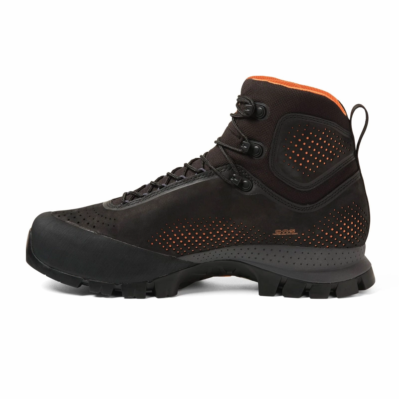 Tecnica Forge GTX Mid Hiking Boot (Men) - Black/Orange Leather Party time Stable Support Rough Trail Hiker