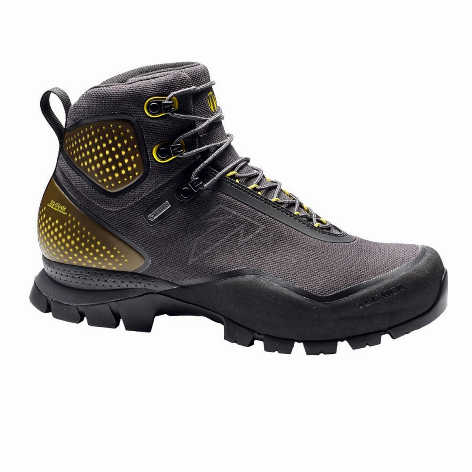 Tecnica Forge S GTX Mid Hiking Boot (Women) - Black/Green Lift Up Padded Interior Rainy Day Commuter