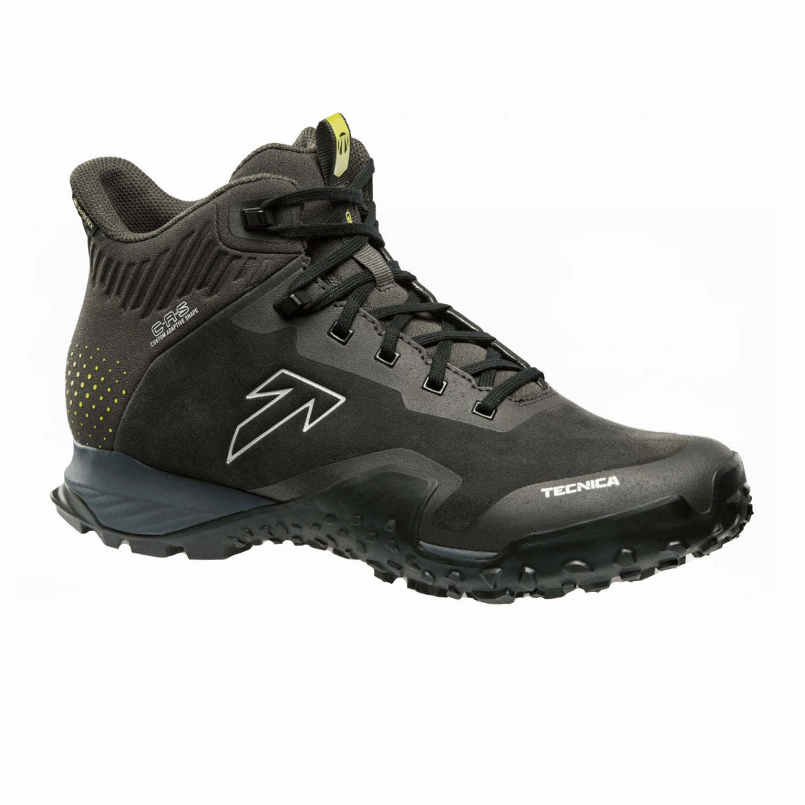 Reliable Support Wine Rich Tecnica Magma Mid GTX Hiking Shoe (Men) - Dark Piedra/Dusty Steppa