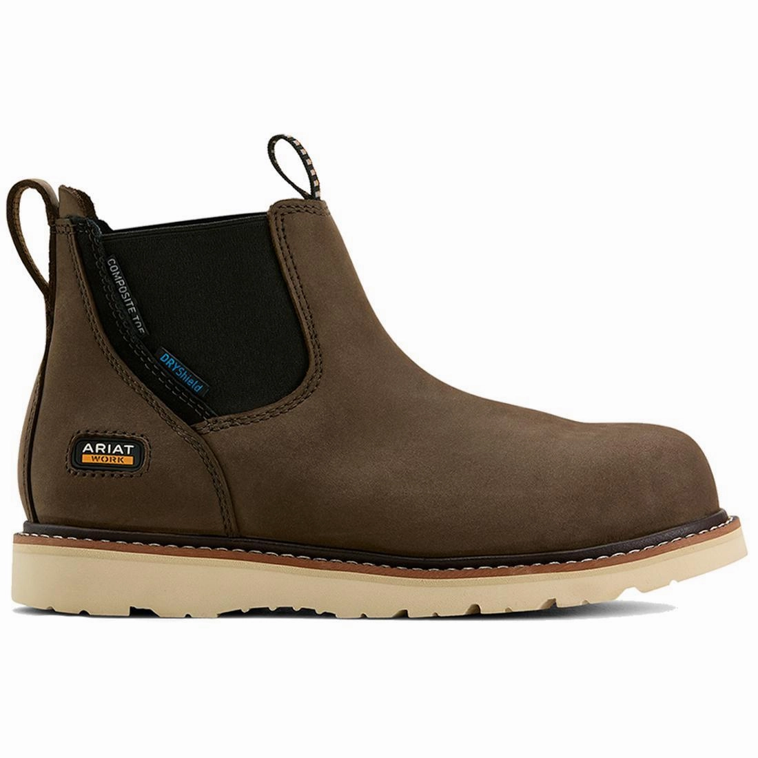 loafers Rebar Wedge Chelsea Women's Waterproof Composite Toe Work Boot Brown