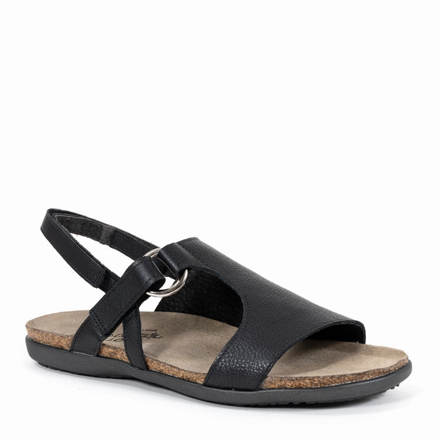 OLIVIA - BLACK - LEATHER Multi-functional breathability Bendable Sole Design