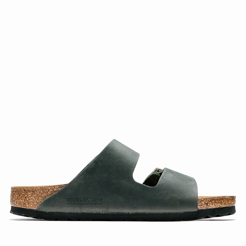 Women's Birkenstock Arizona Oiled Leather - Thyme Torsional Rigidity Bar LightweightDesign