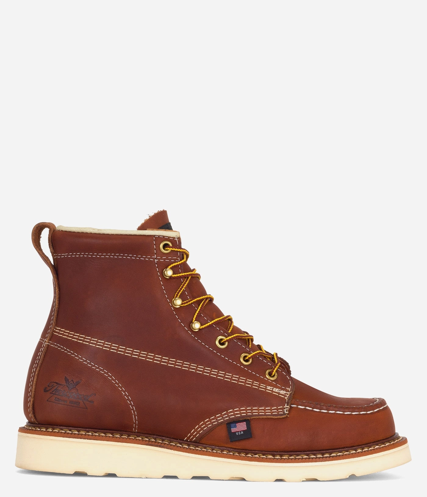 Thorogood American Heritage 6" Moc-Toe Soft Toe Boot - Men Abrasion Resistant Material