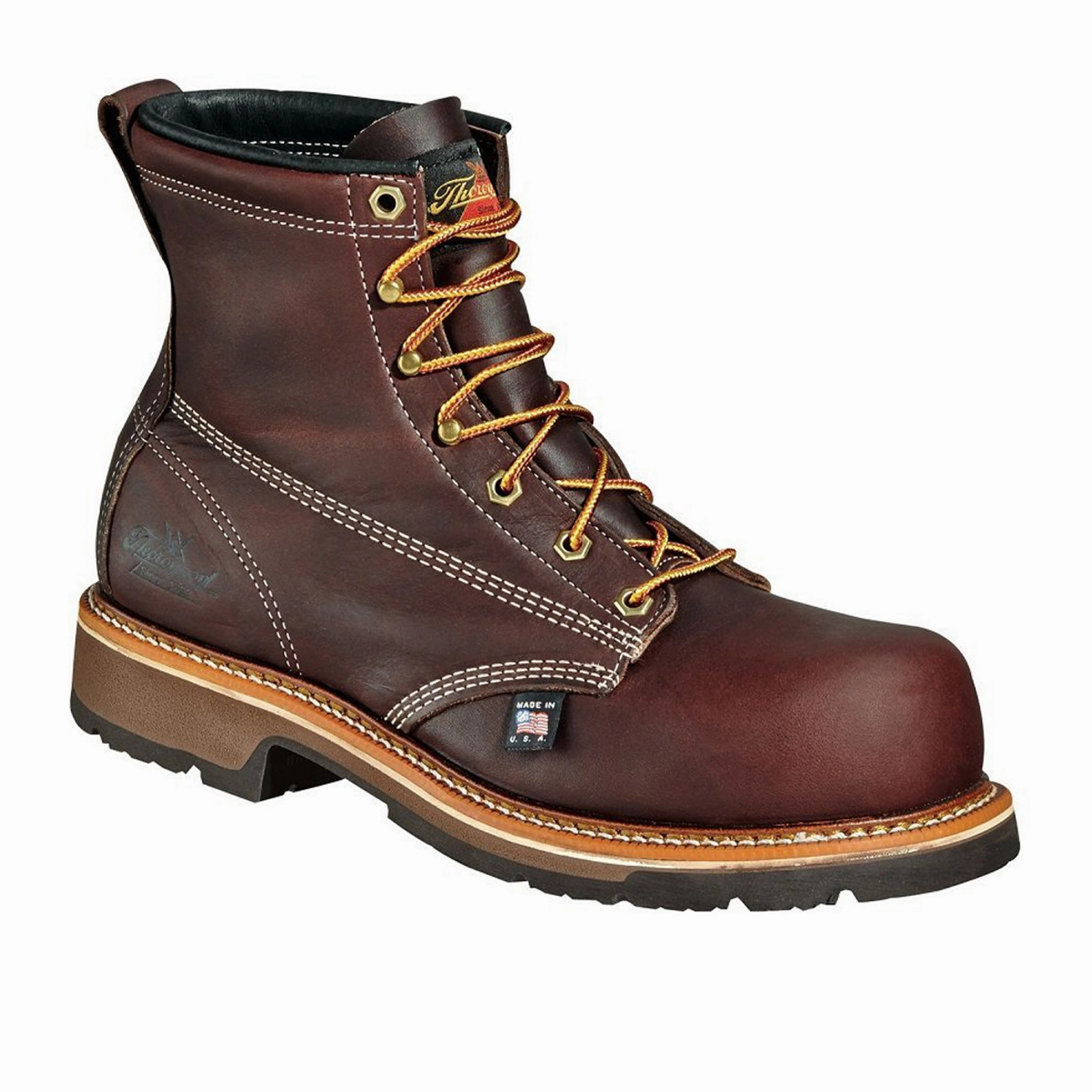 Thorogood Emperor Toe Series 6" Plain Toe Composite Toe Work Boot (Men) - Brown All Weather Rural Traveler