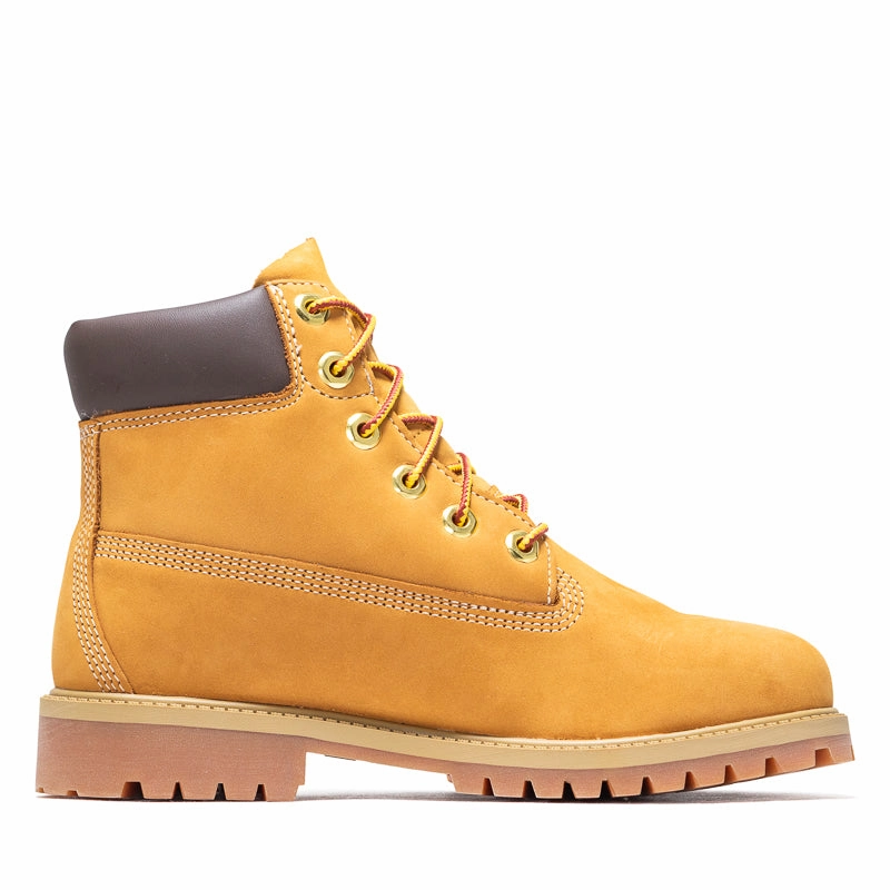 Timberland 6" Lace Up Waterproof Boot (GS) - Wheat Perfect For Hiking Reinforced Form Backcountry Camper