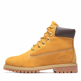 Timberland 6" Lace Up Waterproof Boot (GS) - Wheat Seamless Comfort All Day Worker