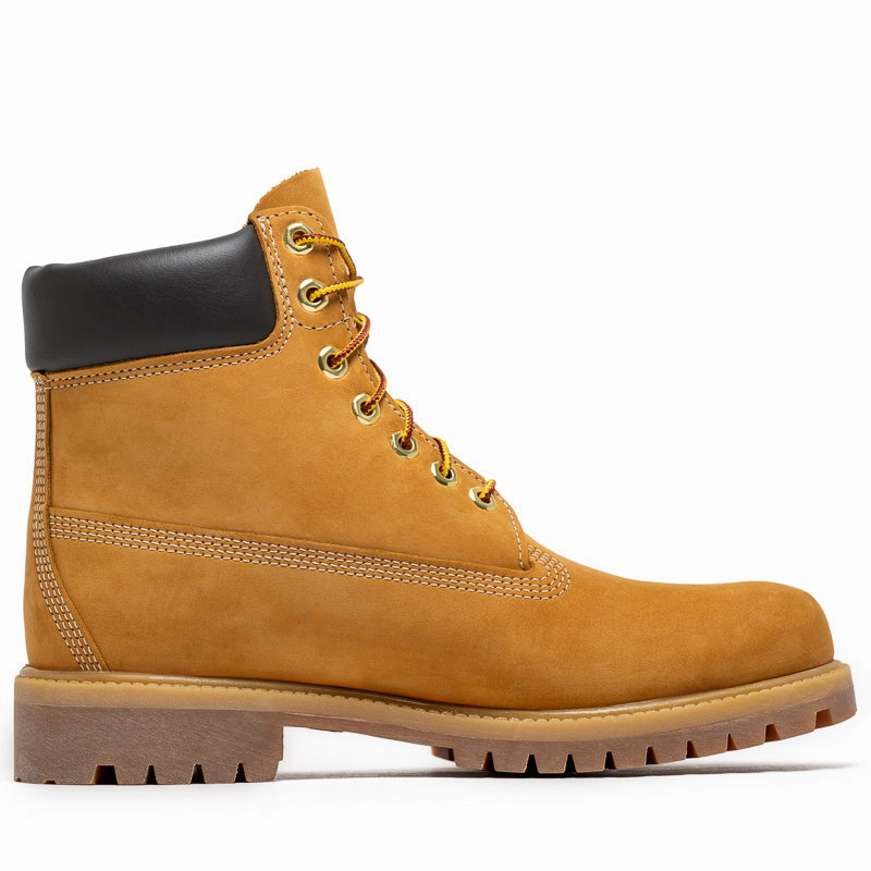 Timberland Premium 6" Lace Up Waterproof Boot - Wheat Durable Grip All Weather Snow Trekker