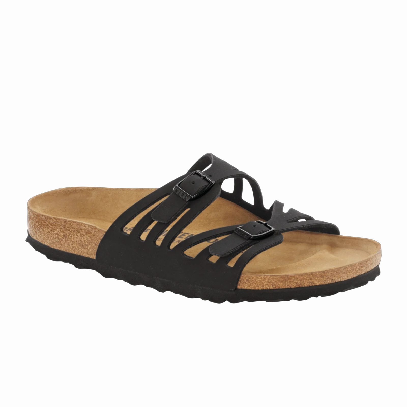 Wraparound Design Flexible Summer Sandals Birkenstock Granada Narrow Slide Sandal (Women) - Black Birko-Flor