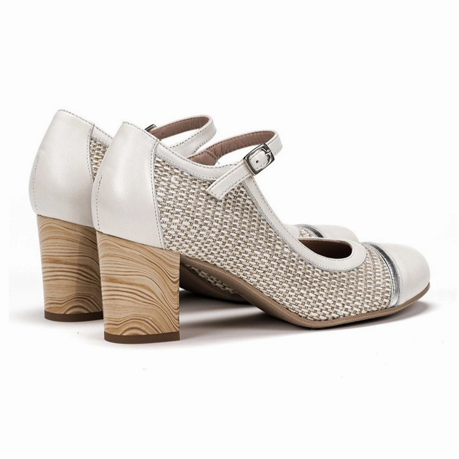 Open Toe Footwear Dorking Rodin D8741 Heeled Mary Jane (Women) - Cream
