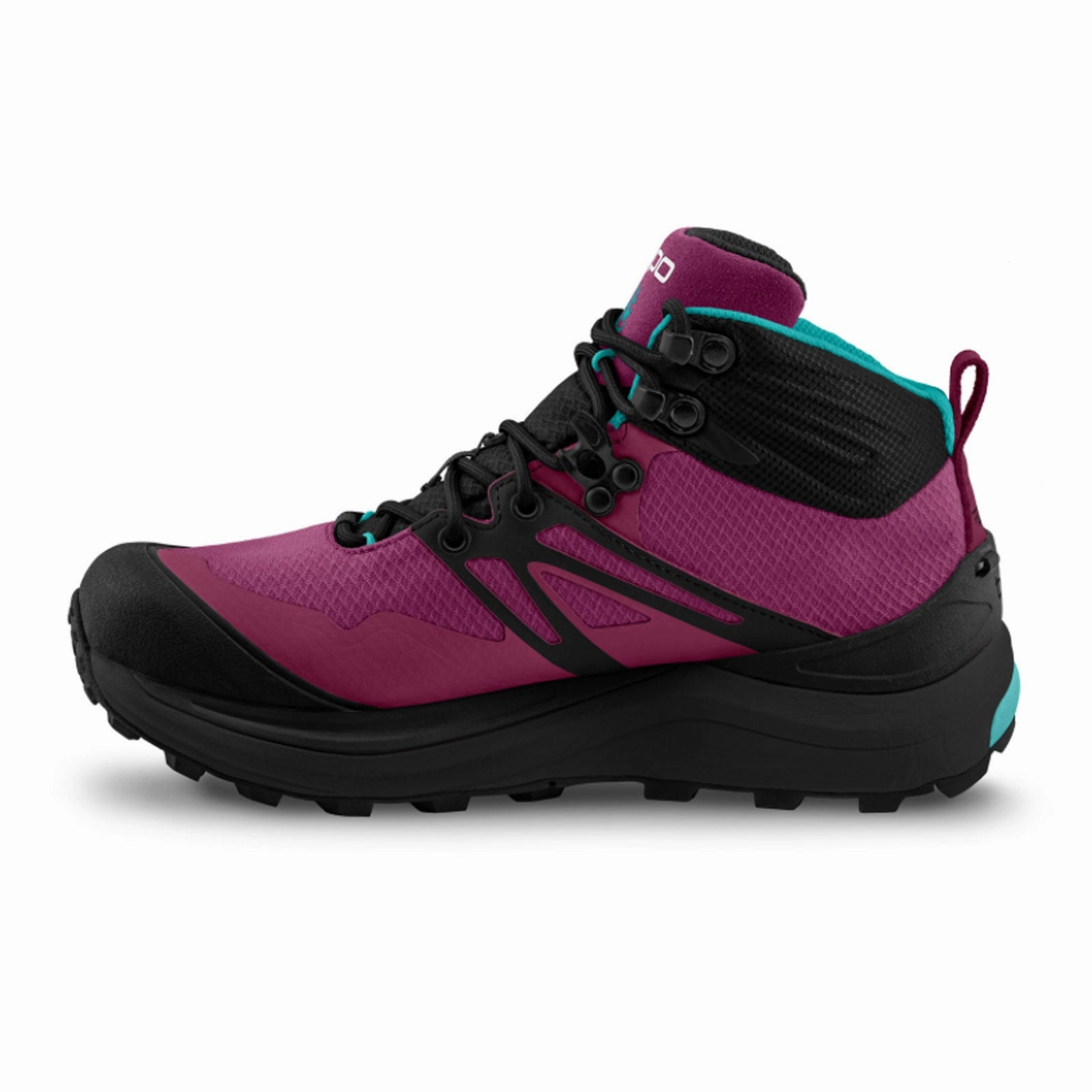 Topo Trailventure 2 Waterproof Hiking Boot (Women) - Raspberry/Black Cushioned Step Weekend Wanderer Eco Material Comfort Seeker