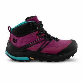 Topo Trailventure 2 Waterproof Hiking Boot (Women) - Raspberry/Black Low Profile Silhouette