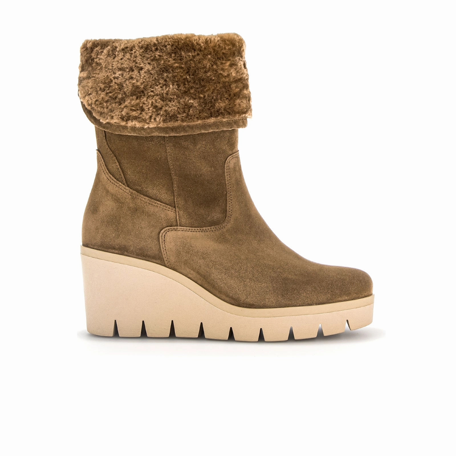 Gabor 785 Vienna Wedge Boot (Women) - Farro Dreamvelour/Fell Waterproof Mountain Hike