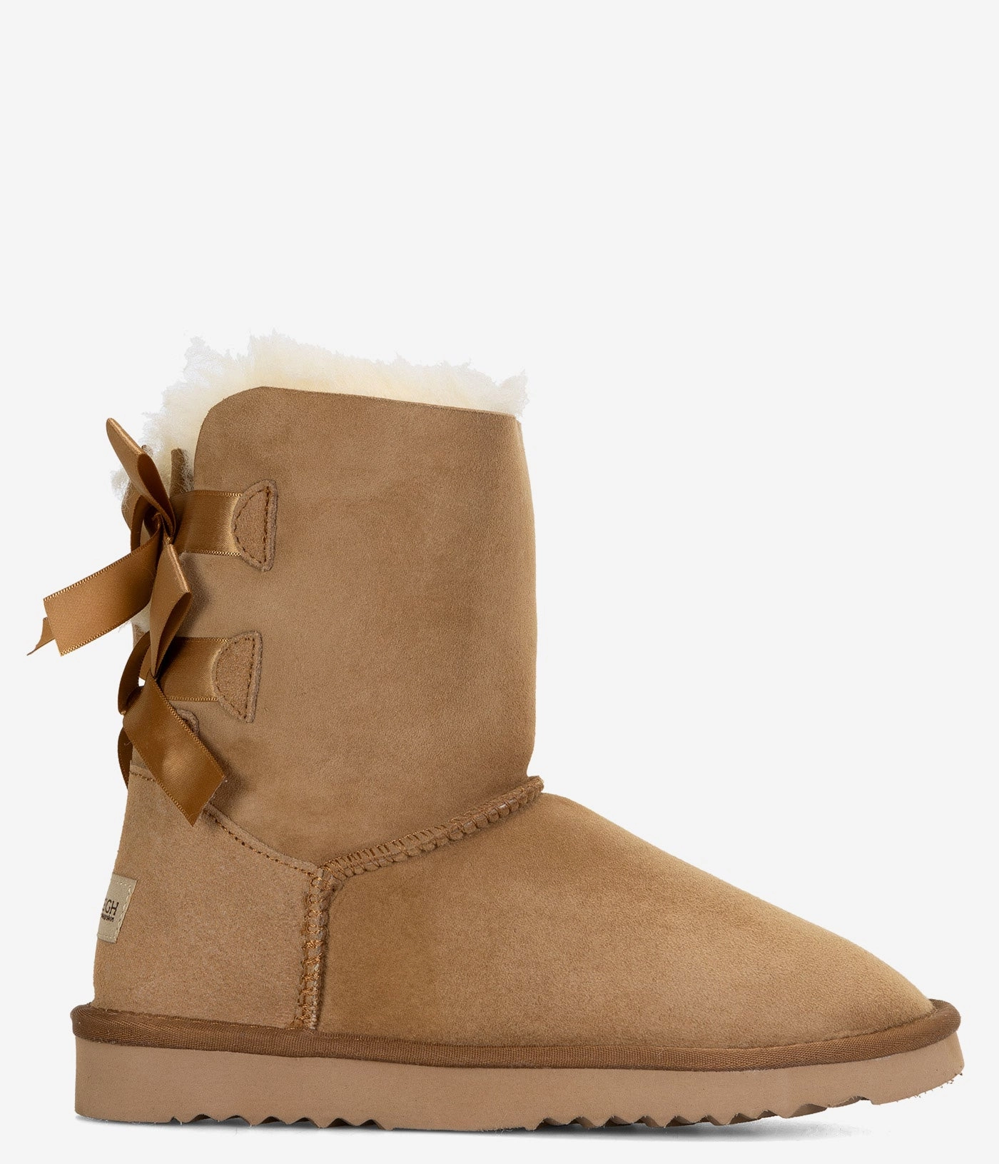 Burleigh Twinface Sheepskin Short Double Bow Boot - Women Lightweight TPU Plate football - style