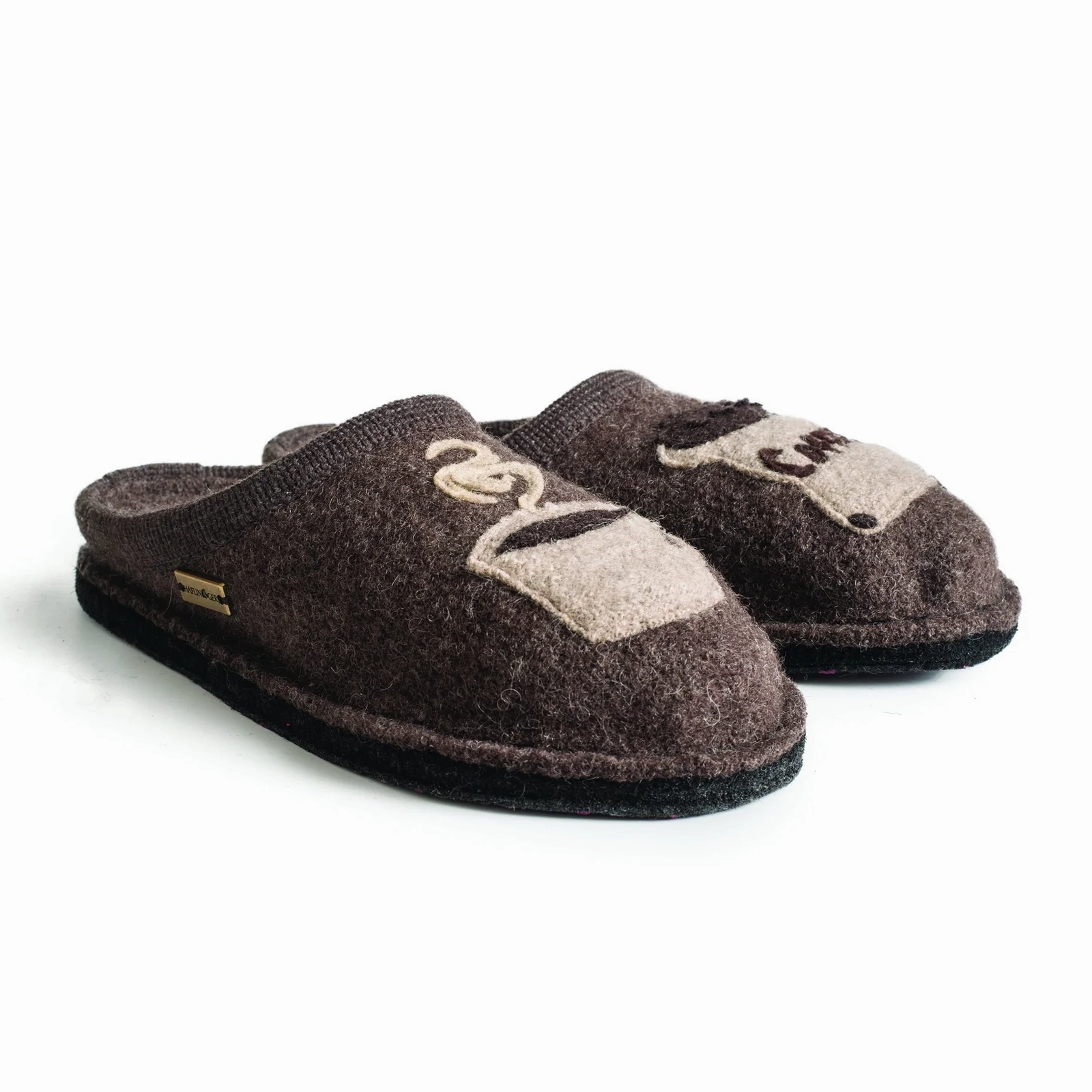 Chic Practical Relaxed Open Toe Shoes Haflinger Coffee Slipper (Unisex) - Earth