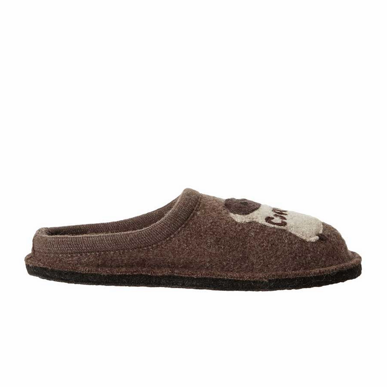 Adjustable Hook and Loop Straps Haflinger Coffee Slipper (Unisex) - Earth