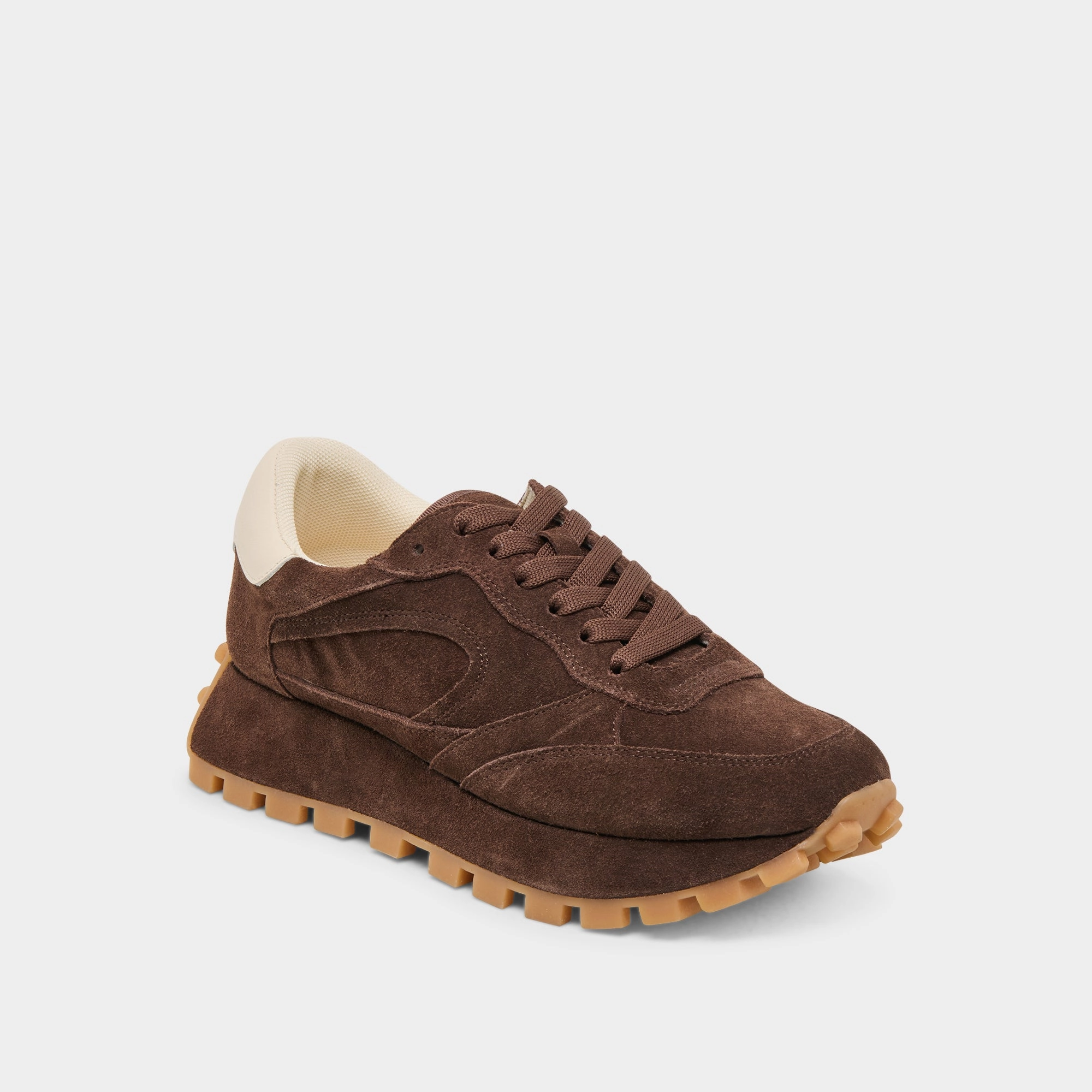 TRICIA SNEAKERS DK BROWN SUEDE Elastic Party Ready