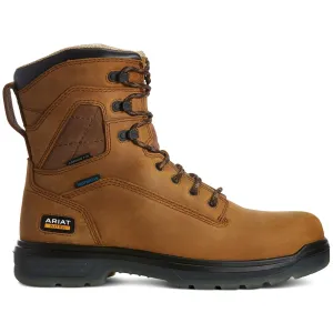 Turbo 8 inch Carbon-Toe Waterproof Work Boot Aged Bark anti - odor - level bodybuilders' stability