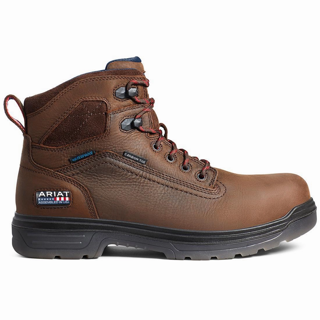 Tourist Microfiber Inner Lining Turbo 6 inch Carbon-Toe Waterproof USA Assembled Work Boot Rich Brown