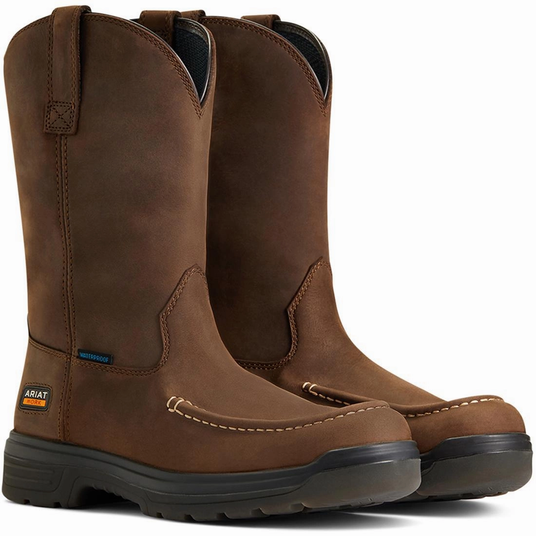 adjustable user Turbo Soft-Toe Waterproof Moc Toe Work Boot Mocha