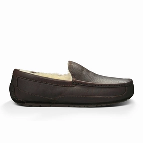Arch support feature UGG? Ascot Leather Slipper (Men) - Dark Spice