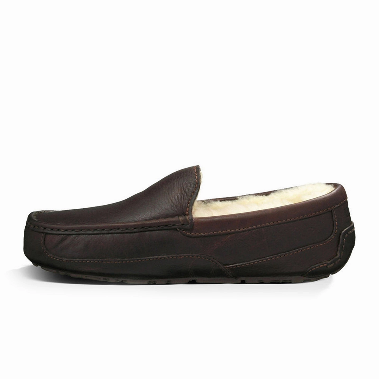 Comfortable Flip-flops for Men Air Touch UGG? Ascot Leather Slipper (Men) - Dark Spice