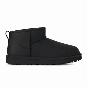 Workwear Style UGG? Classic Ultra Mini (Women) - Black Leather