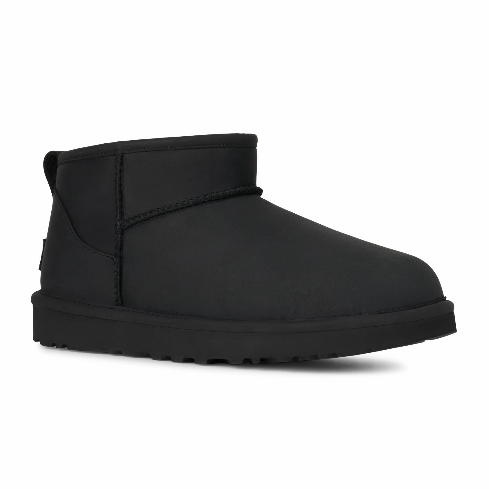 Metallic Buckle UGG? Classic Ultra Mini (Women) - Black Leather